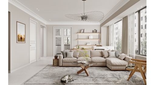 臺州·祥生金麟府120m2三居室輕法式風格