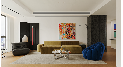 臺州·春江映月125m2現(xiàn)代風格兩居室