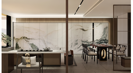 臺州·云樾觀嶺143m2新中式風(fēng)格三居室