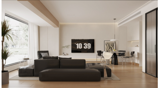 臺州·譽峰嘉園120m2現(xiàn)代極簡風格兩居室