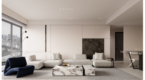 臺州·玖樾府121m2意式極簡風格三居室