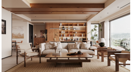 臺(tái)州·云樾東方136m2中古原木風(fēng)格三居室